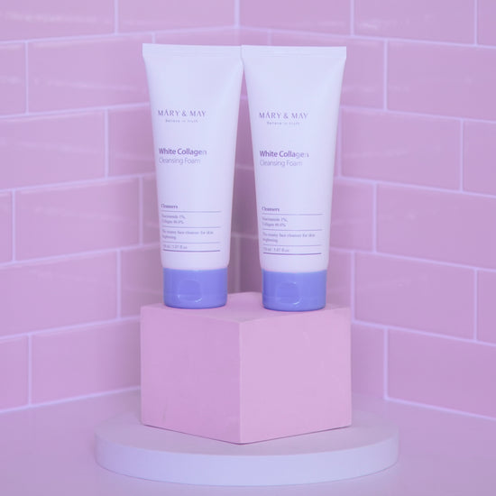 MARY&MAY: WHITE COLLAGEN CLEANSING FOAM DUO TWIN PACK